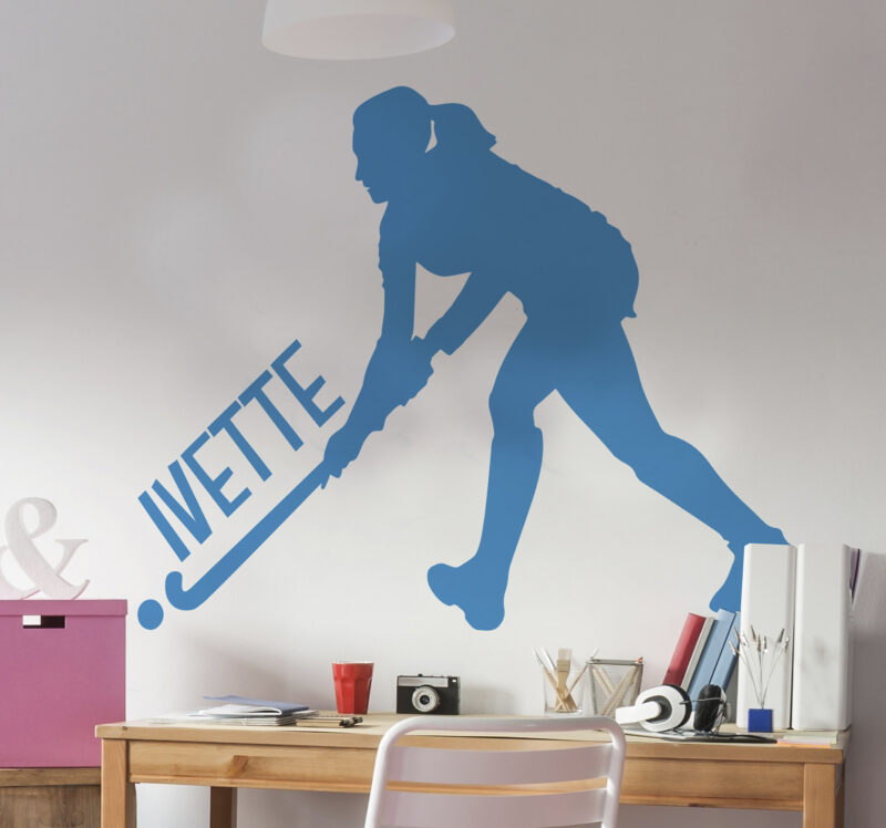 Bild von   hockeyspielerin wandtattoo mitjpg | Individuelle 🎁 persönliche 🎁 personalisierte Geschenke bedruckt ▪ bestickt ▪ graviert