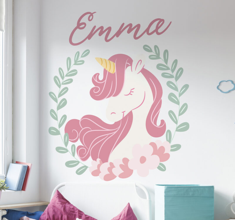 Bild von   einhorn maerchen wandtattoo mijpg | Individuelle 🎁 persönliche 🎁 personalisierte Geschenke bedruckt ▪ bestickt ▪ graviert