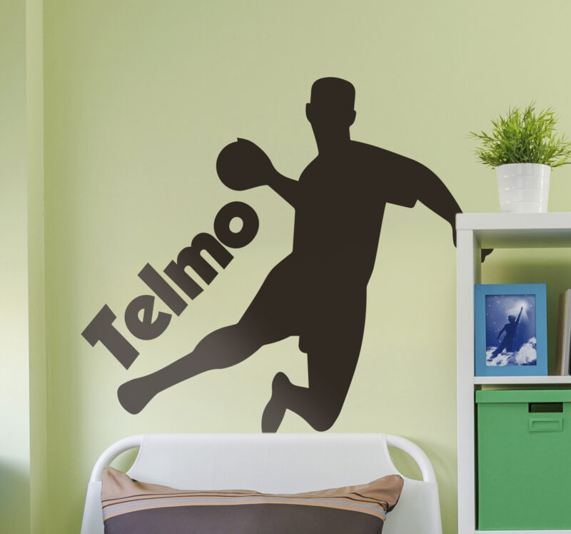 Bild von   handball spieler silhouette wajpg | Individuelle 🎁 persönliche 🎁 personalisierte Geschenke bedruckt ▪ bestickt ▪ graviert