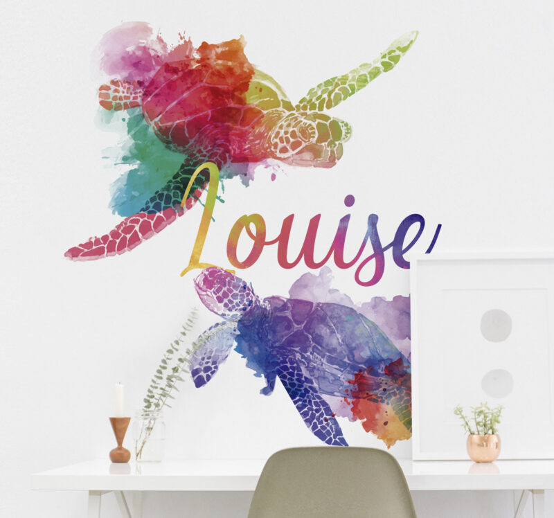 Bild von   schildkroeten sticker bunte scjpg | Individuelle 🎁 persönliche 🎁 personalisierte Geschenke bedruckt ▪ bestickt ▪ graviert