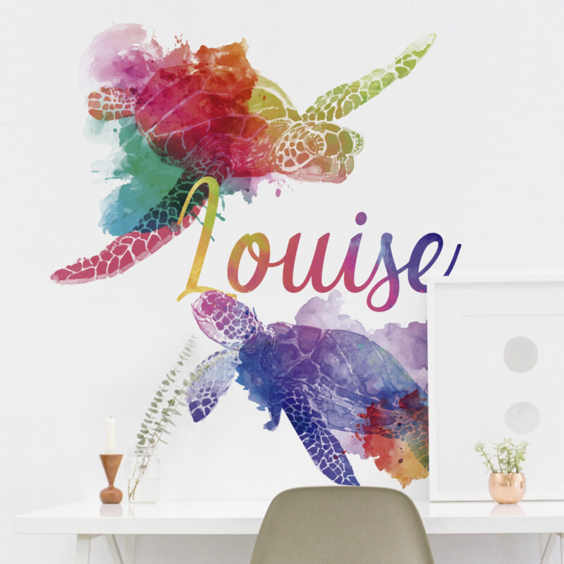 Bild von   schildkroeten sticker bunte scjpg | Individuelle 🎁 persönliche 🎁 personalisierte Geschenke bedruckt ▪ bestickt ▪ graviert
