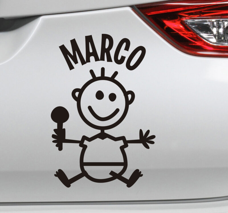 Bild von   baby autoaufkleber strcihmaennjpg | Individuelle 🎁 persönliche 🎁 personalisierte Geschenke bedruckt ▪ bestickt ▪ graviert