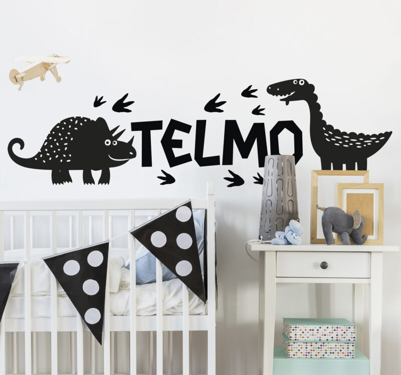 Bild von   wandsticker dinosaurier glueckjpg | Individuelle 🎁 persönliche 🎁 personalisierte Geschenke bedruckt ▪ bestickt ▪ graviert