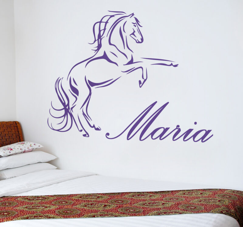 Bild von   wandtattoo fuer reiter mit namjpg | Individuelle 🎁 persönliche 🎁 personalisierte Geschenke bedruckt ▪ bestickt ▪ graviert