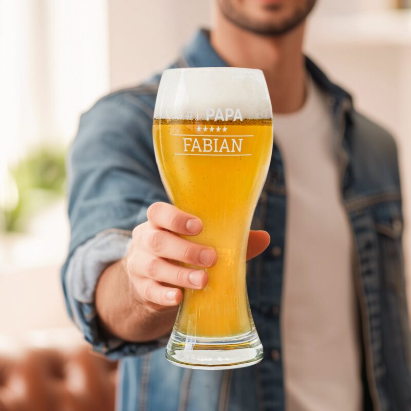 Bild von   weizenbierglas mit gravur  sjpg | Individuelle 🎁 persönliche 🎁 personalisierte Geschenke bedruckt ▪ bestickt ▪ graviert