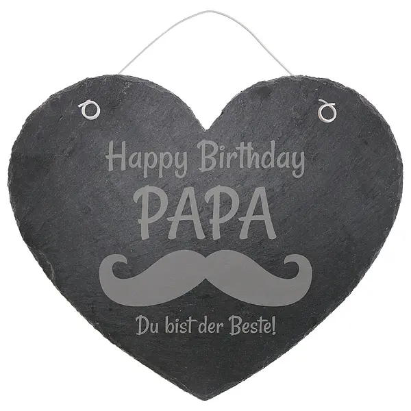 Bild von   schieferherz mit graviertem tejpg | Individuelle 🎁 persönliche 🎁 personalisierte Geschenke bedruckt ▪ bestickt ▪ graviert