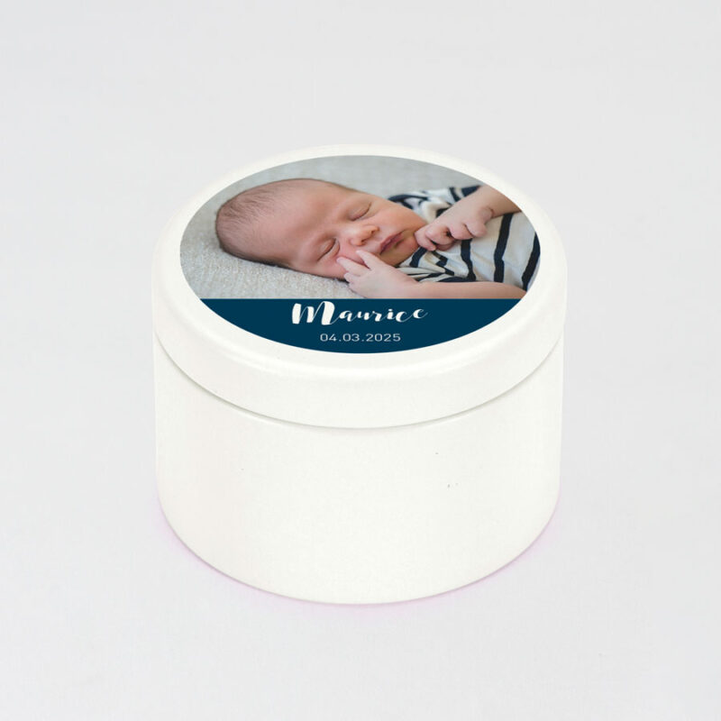 Bild von   bedruckte weisse metalldose zujpg | Individuelle 🎁 persönliche 🎁 personalisierte Geschenke bedruckt ▪ bestickt ▪ graviert
