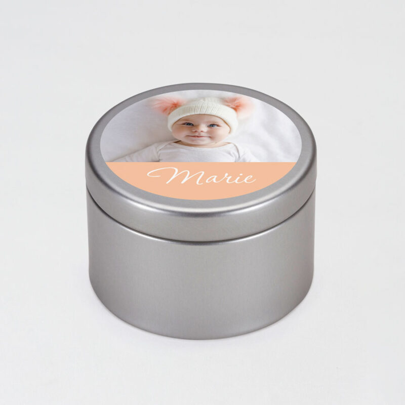 Bild von   silberne metalldose zur geburtjpg | Individuelle 🎁 persönliche 🎁 personalisierte Geschenke bedruckt ▪ bestickt ▪ graviert