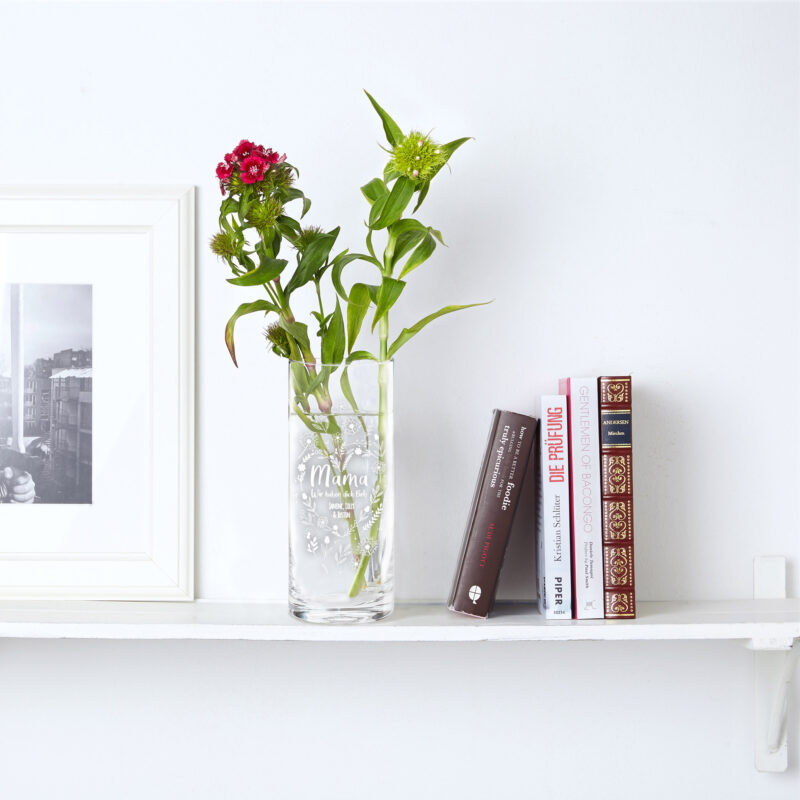 Bild von   runde vase mit gravur fuer mamjpg | Individuelle 🎁 persönliche 🎁 personalisierte Geschenke bedruckt ▪ bestickt ▪ graviert