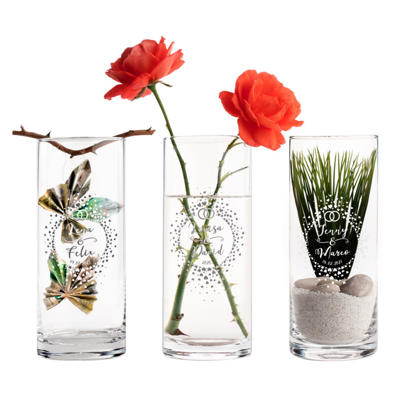Bild von   runde vase mit gravur zur hochjpg | Individuelle 🎁 persönliche 🎁 personalisierte Geschenke bedruckt ▪ bestickt ▪ graviert