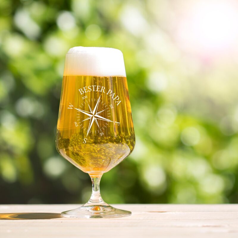 Bild von   bierglas mit gravur bester papjpg | Individuelle 🎁 persönliche 🎁 personalisierte Geschenke bedruckt ▪ bestickt ▪ graviert