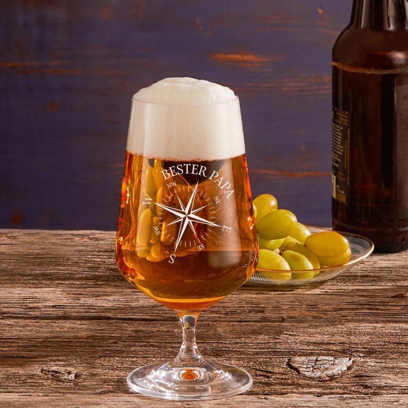 Bild von   bierglas mit gravur bester papjpg | Individuelle 🎁 persönliche 🎁 personalisierte Geschenke bedruckt ▪ bestickt ▪ graviert