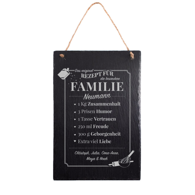 Bild von   personalisierte schiefertafeljpg | Individuelle 🎁 persönliche 🎁 personalisierte Geschenke bedruckt ▪ bestickt ▪ graviert
