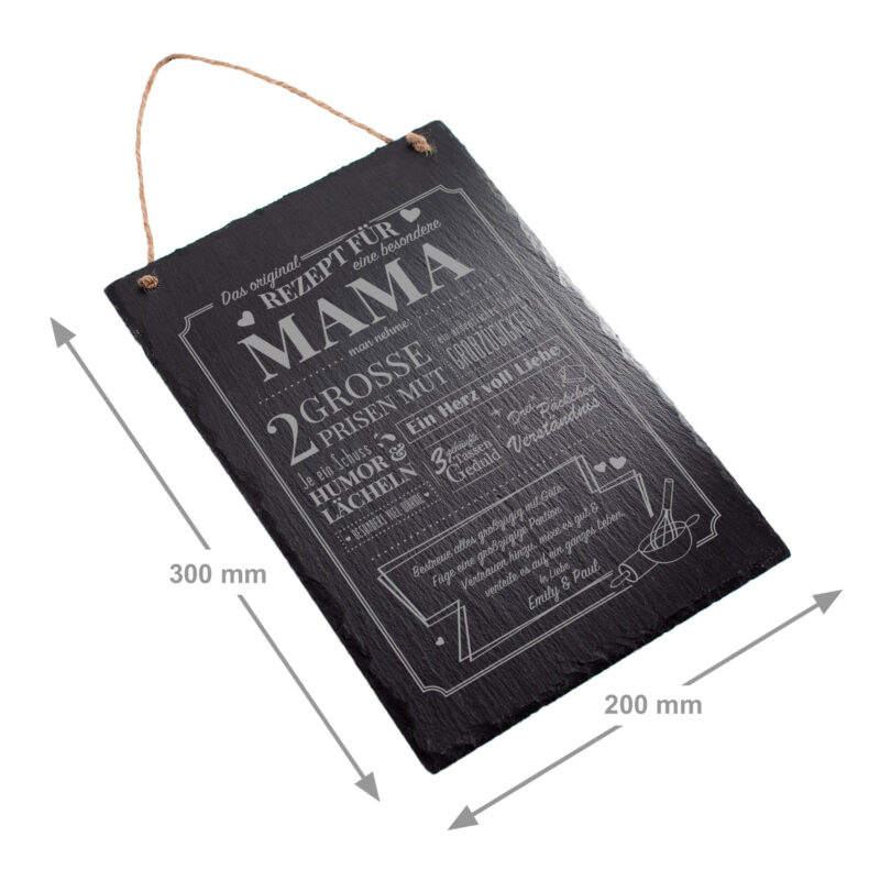 Bild von   personalisierte schiefertafeljpg | Individuelle 🎁 persönliche 🎁 personalisierte Geschenke bedruckt ▪ bestickt ▪ graviert