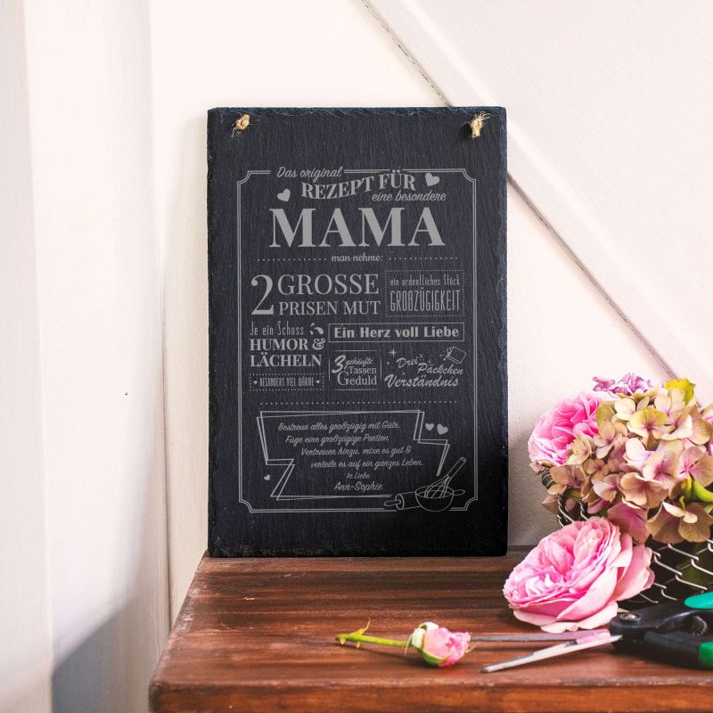 Bild von   personalisierte schiefertafeljpg | Individuelle 🎁 persönliche 🎁 personalisierte Geschenke bedruckt ▪ bestickt ▪ graviert