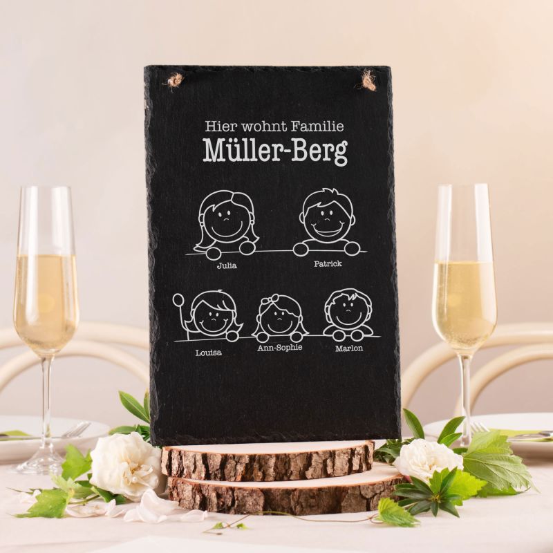 Bild von   personalisierte schiefertafeljpg | Individuelle 🎁 persönliche 🎁 personalisierte Geschenke bedruckt ▪ bestickt ▪ graviert