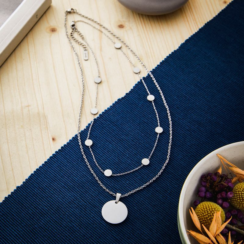 Bild von   set layering kette und halskjpg | Individuelle 🎁 persönliche 🎁 personalisierte Geschenke bedruckt ▪ bestickt ▪ graviert