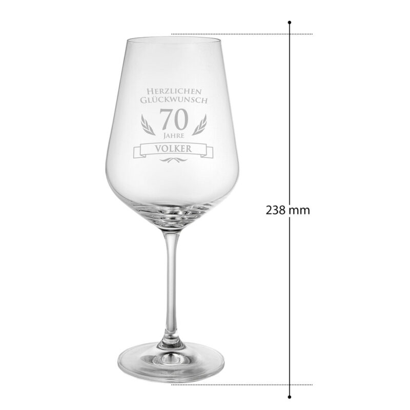 Bild von   weinglas mit gravur geburtstjpg | Individuelle 🎁 persönliche 🎁 personalisierte Geschenke bedruckt ▪ bestickt ▪ graviert