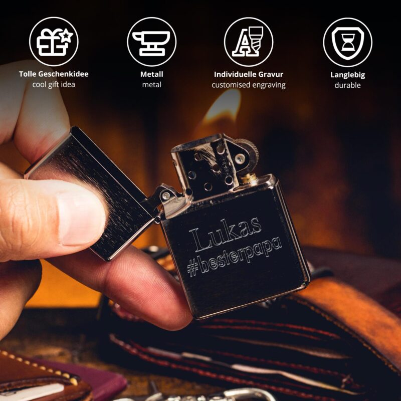 Bild von   zippo feuerzeug personalisiejpg | Individuelle 🎁 persönliche 🎁 personalisierte Geschenke bedruckt ▪ bestickt ▪ graviert