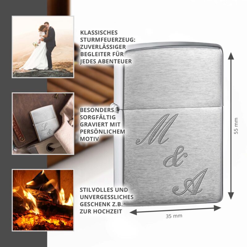 Bild von   original zippo feuerzeug perjpg | Individuelle 🎁 persönliche 🎁 personalisierte Geschenke bedruckt ▪ bestickt ▪ graviert