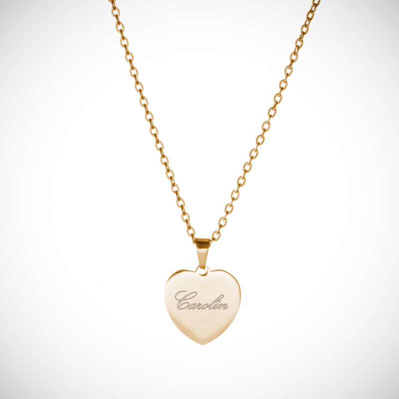 Bild von   herz anhaenger kette mit gravujpg | Individuelle 🎁 persönliche 🎁 personalisierte Geschenke bedruckt ▪ bestickt ▪ graviert