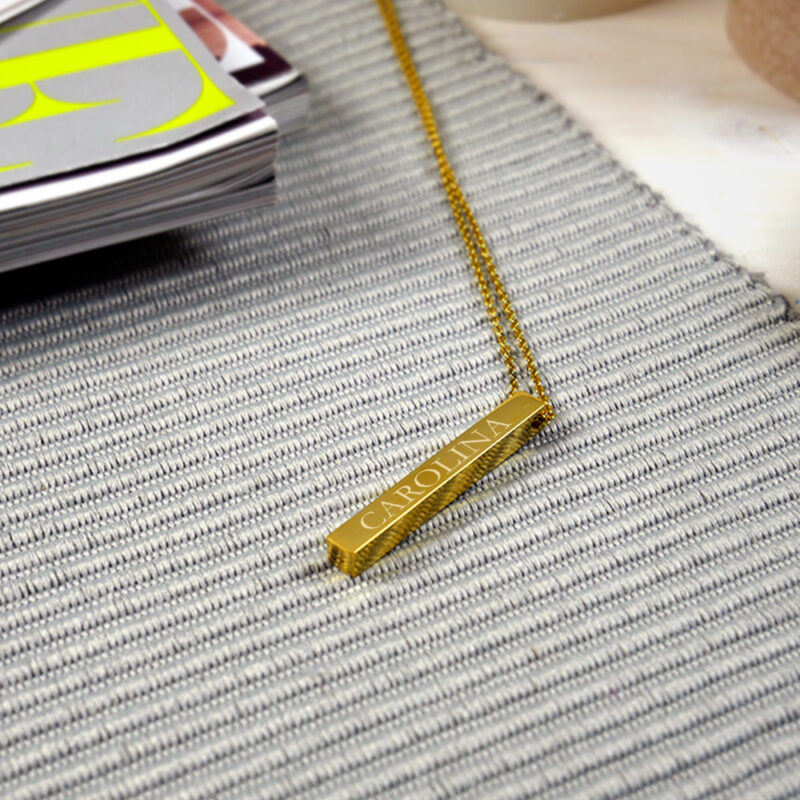 Bild von   halskette mit gravur goldjpg | Individuelle 🎁 persönliche 🎁 personalisierte Geschenke bedruckt ▪ bestickt ▪ graviert