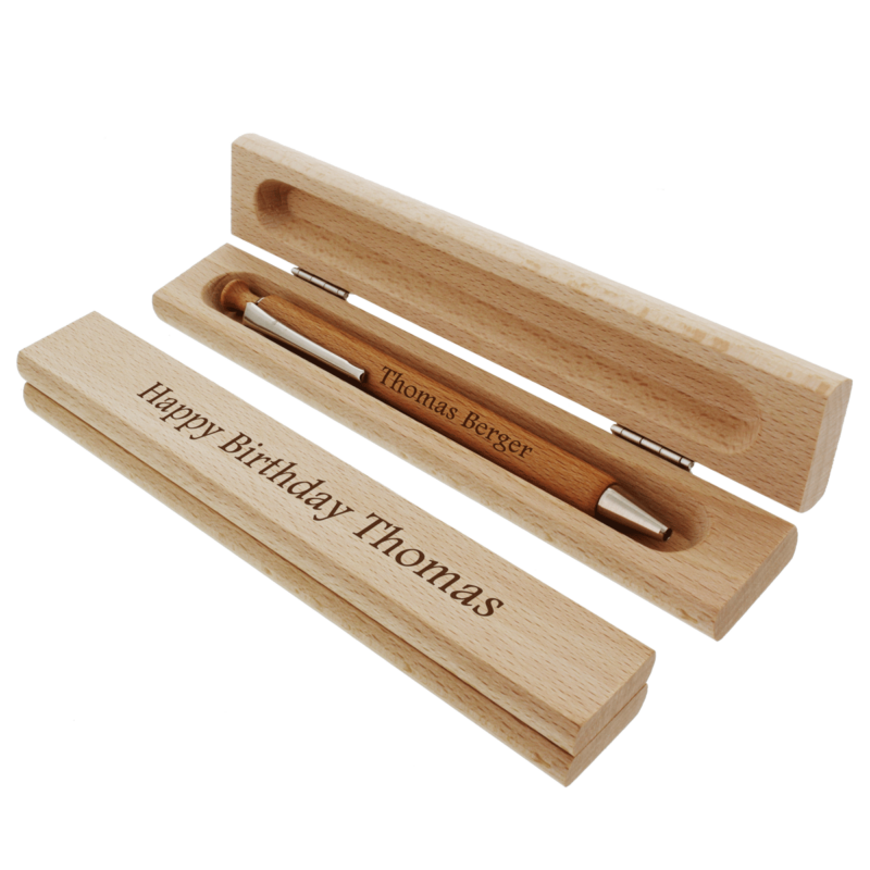 Bild von   holz kugelschreiber mit gravurpng | Individuelle 🎁 persönliche 🎁 personalisierte Geschenke bedruckt ▪ bestickt ▪ graviert