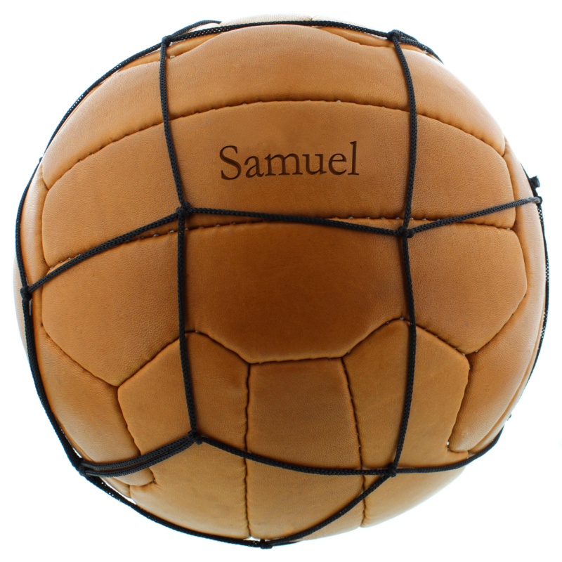 Bild von   lederfuball retro mit gravurpng | Individuelle 🎁 persönliche 🎁 personalisierte Geschenke bedruckt ▪ bestickt ▪ graviert