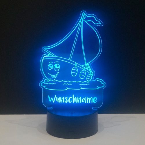 LED-Licht Schiff mit Wunschnamen