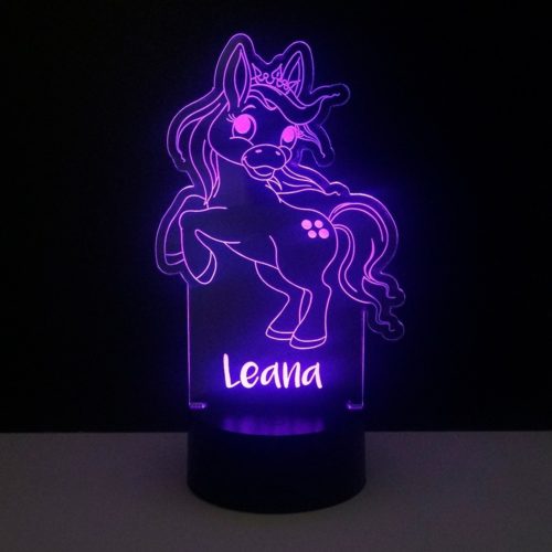 LED-Leuchte Pony mit Wunschname
