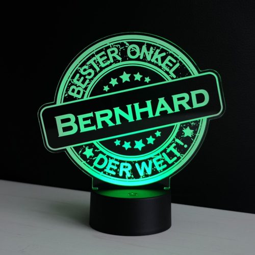 LED-Dekolicht Bester Onkel mit Wunschnamen