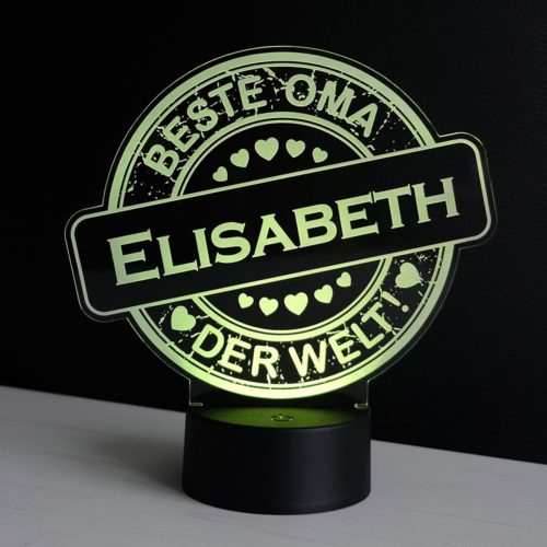 LED-Deko-Licht Beste Oma mit Namensgravur
