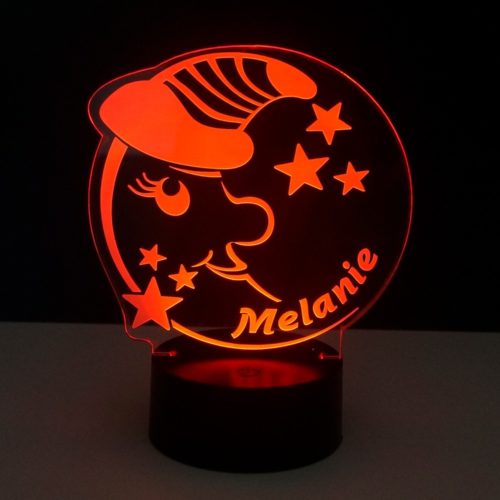 Kinder Nachtlicht Mond mit Namen