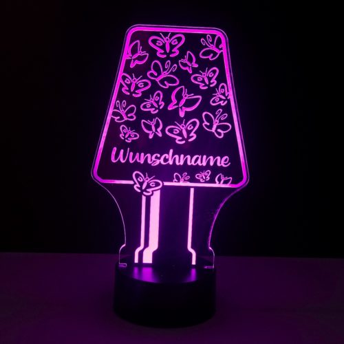 Kinder Nachtlicht Lampe mit Namen Schmetterling