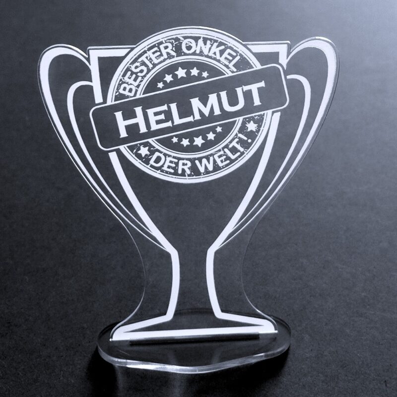 Bild von   acryl pokal mit namensgravur bjpg | Individuelle 🎁 persönliche 🎁 personalisierte Geschenke bedruckt ▪ bestickt ▪ graviert