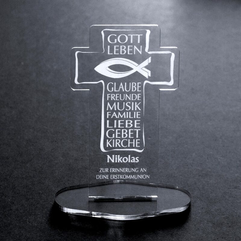 Bild von   acryl kreuz mit deiner namensgjpg | Individuelle 🎁 persönliche 🎁 personalisierte Geschenke bedruckt ▪ bestickt ▪ graviert