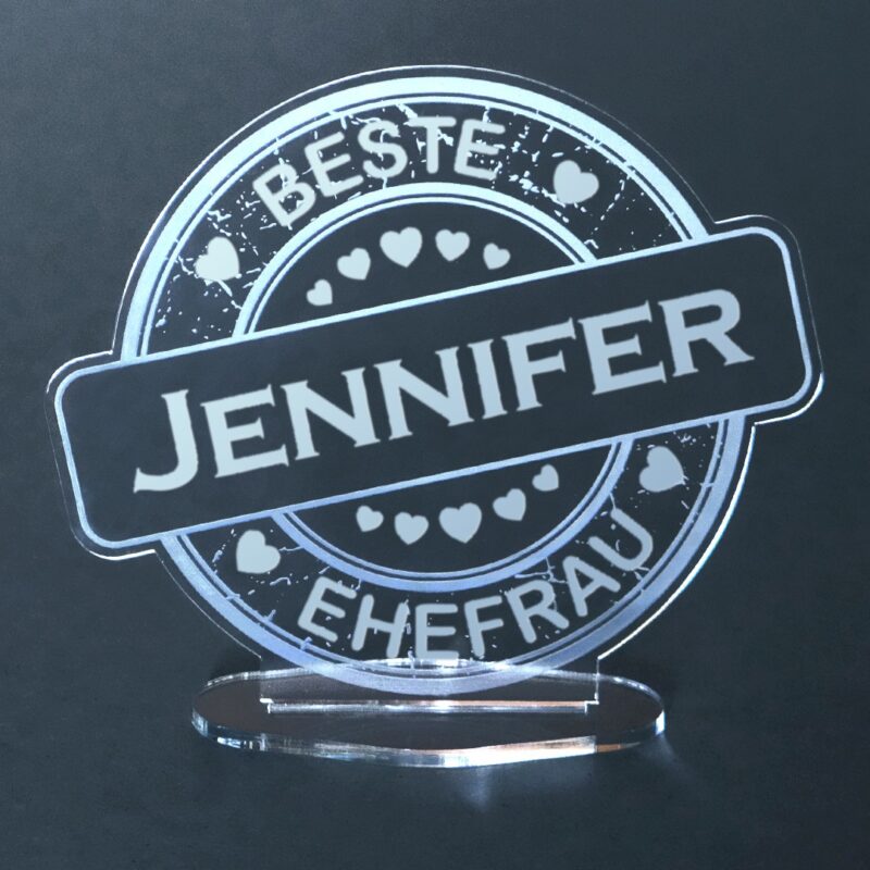 Bild von   acryl button mit namensgravurjpg | Individuelle 🎁 persönliche 🎁 personalisierte Geschenke bedruckt ▪ bestickt ▪ graviert