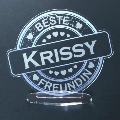 Acryl-Button mit Namensgravur Beste Freundin