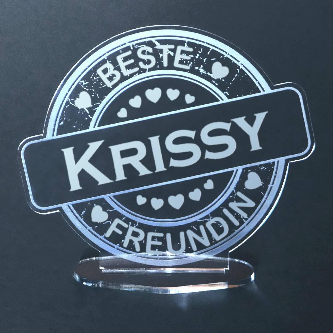Bild von   acryl button mit namensgravurjpg | Individuelle 🎁 persönliche 🎁 personalisierte Geschenke bedruckt ▪ bestickt ▪ graviert