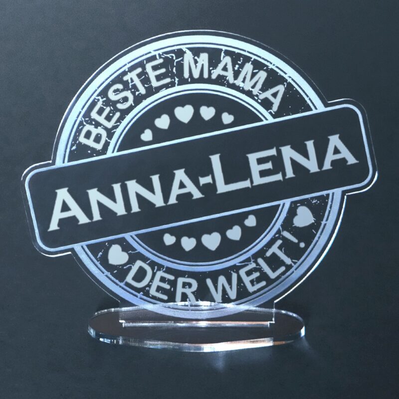 Bild von   acryl button mit namensgravurjpg | Individuelle 🎁 persönliche 🎁 personalisierte Geschenke bedruckt ▪ bestickt ▪ graviert