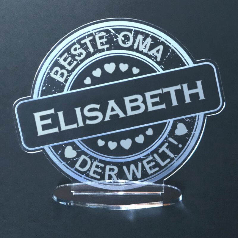 Bild von   acryl button mit namensgravurjpg | Individuelle 🎁 persönliche 🎁 personalisierte Geschenke bedruckt ▪ bestickt ▪ graviert