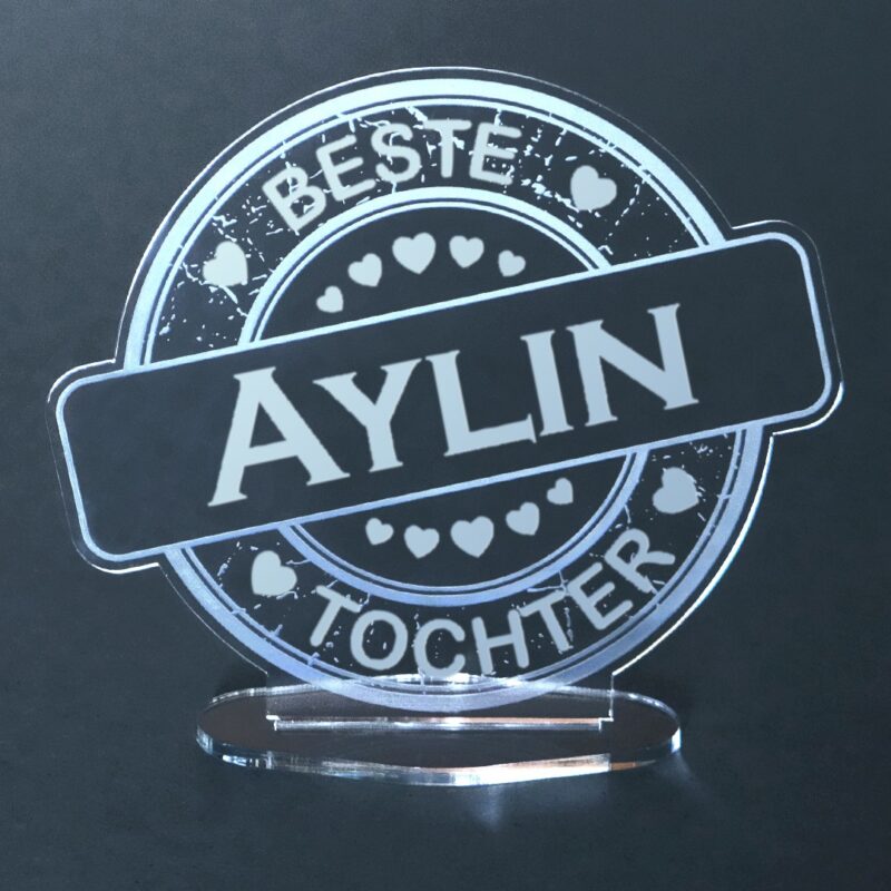 Bild von   acryl button mit namensgravurjpg | Individuelle 🎁 persönliche 🎁 personalisierte Geschenke bedruckt ▪ bestickt ▪ graviert
