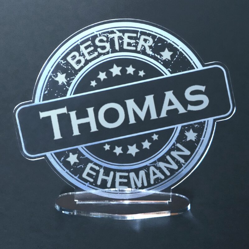 Bild von   acryl button mit namensgravurjpg | Individuelle 🎁 persönliche 🎁 personalisierte Geschenke bedruckt ▪ bestickt ▪ graviert
