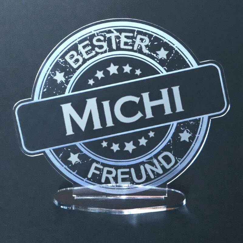 Bild von   acryl button mit namensgravurjpg | Individuelle 🎁 persönliche 🎁 personalisierte Geschenke bedruckt ▪ bestickt ▪ graviert