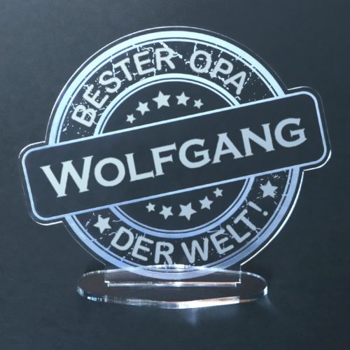 Acryl-Button mit Namensgravur Bester Opa
