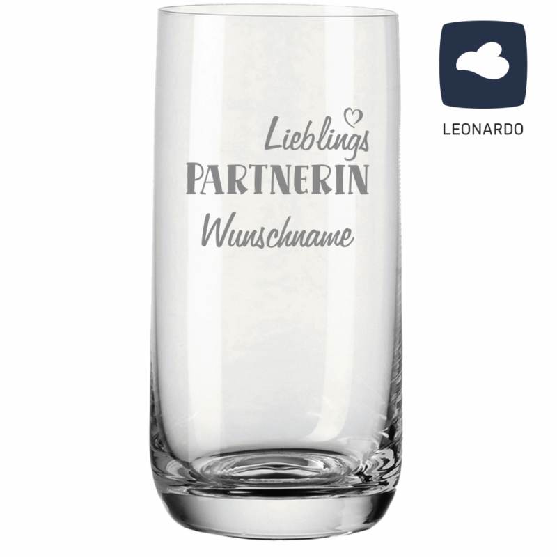 Bild von   trinkglas von leonardo mit grapng | Individuelle 🎁 persönliche 🎁 personalisierte Geschenke bedruckt ▪ bestickt ▪ graviert