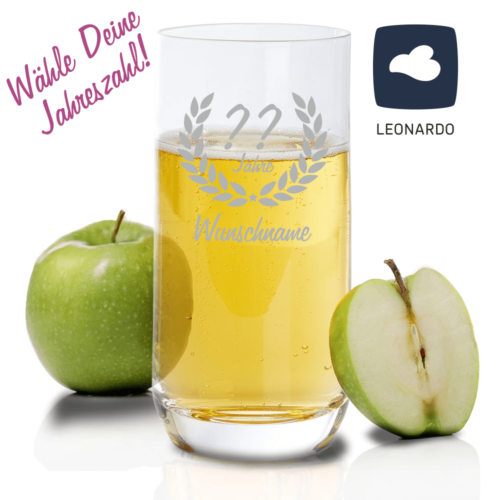 Personalisiertes Trinkglas von Leonardo zum Geburtstag - Dein...