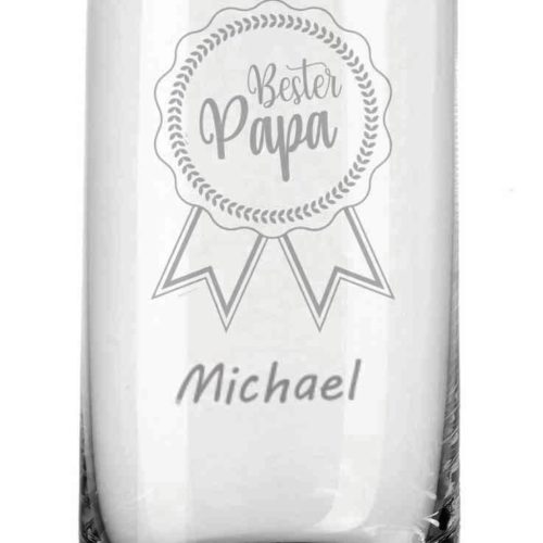 Trinkglas von Leonardo mit deiner Wunschgravur - Schleife Bester...