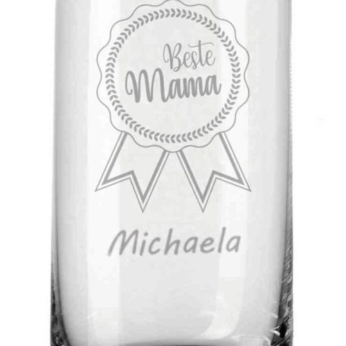 Trinkglas von Leonardo mit deiner Wunschgravur - Schleife Beste Mama