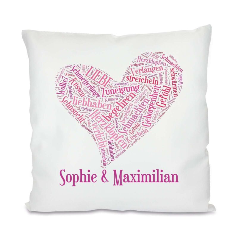 Bild von   kissen mit motiv modell wortejpg | Individuelle 🎁 persönliche 🎁 personalisierte Geschenke bedruckt ▪ bestickt ▪ graviert